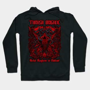 Thrash Brigade: Metal Mayhem in Motion Hoodie